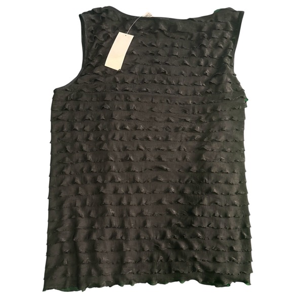 Sami Jo Top Womens 2XL Black Tank Sleeveless Ruffle Layer NWT - Picture 3 of 5